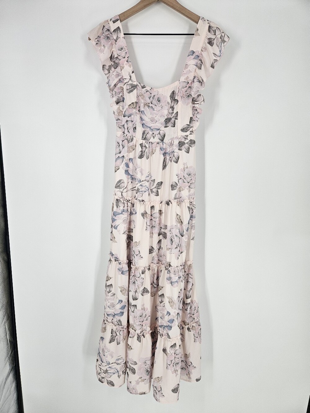 Show Me Your Mumu Pastel Floral Tie Back Lovely Midi Dress - Picture 2 of 13